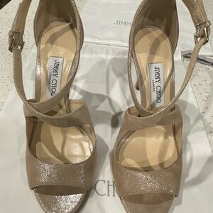 Jimmy Choo Tan Stiletto Heels Classic Pumps